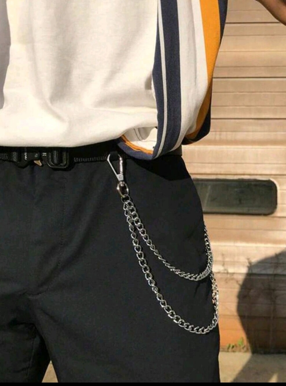 NEW Silver Tone Double Chain Wallet Accessory